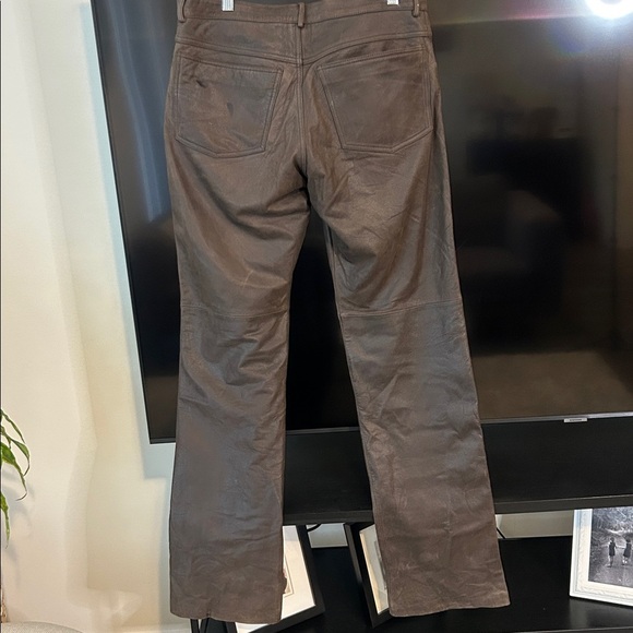 DANIER Genuine Sheepskin Leather Pants Women’s Size 32 Chocolate Brown - Picture 15 of 17